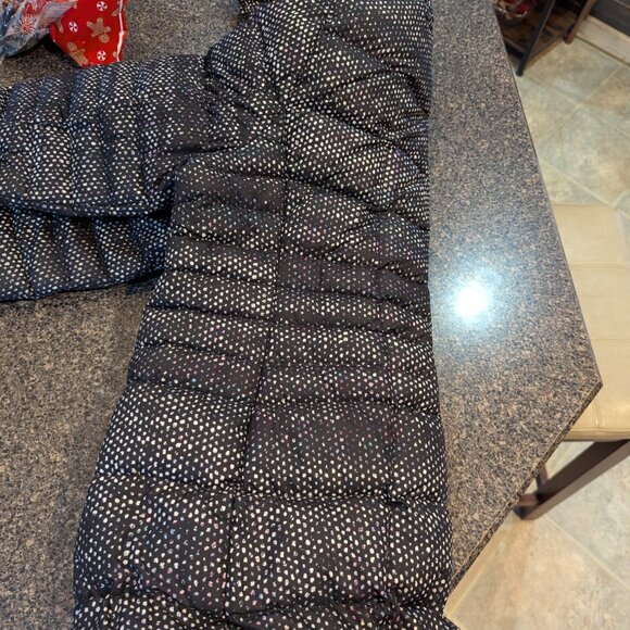 The North Face Womens Gotham Long Jacket Hooded Black Donegal Print Size L - Picture 2 of 3